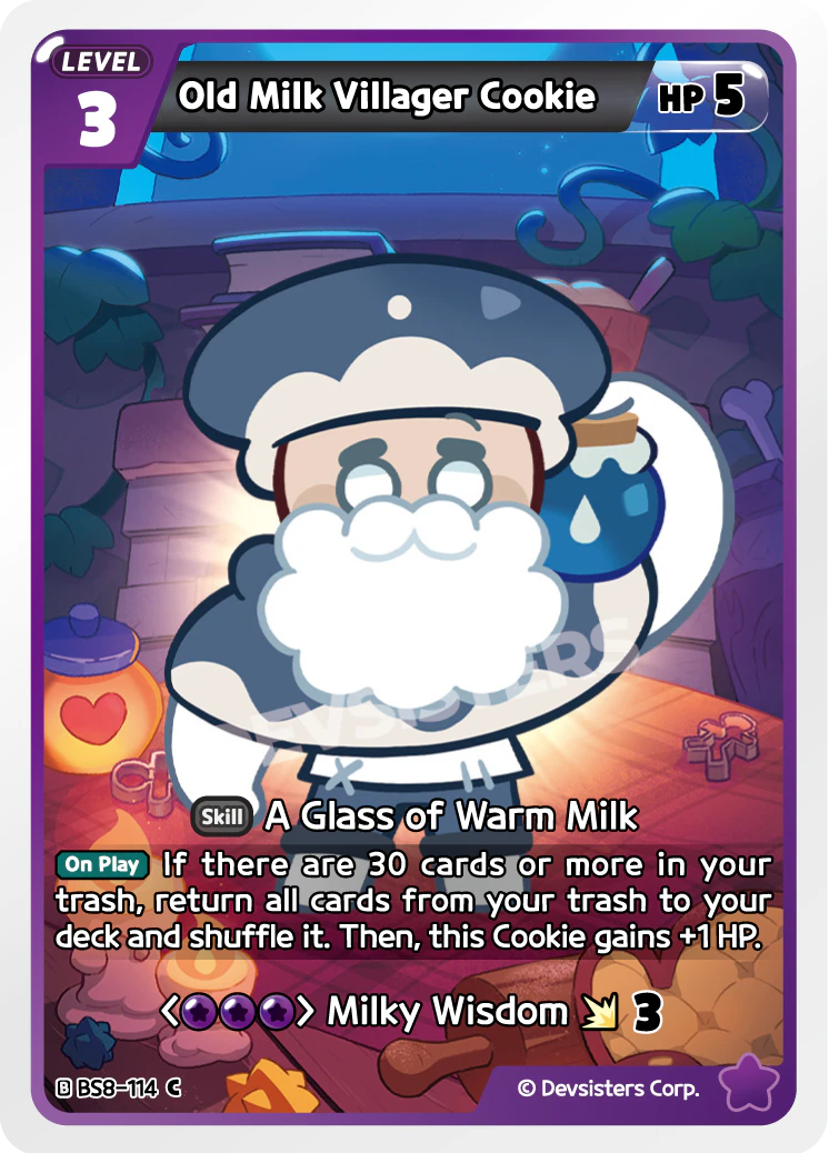 Image for Old Milk Villager Cookie (BS8-114) [Land of Fire & Ruin, Realm of Apathy] - CookieRun: Braverse TCG