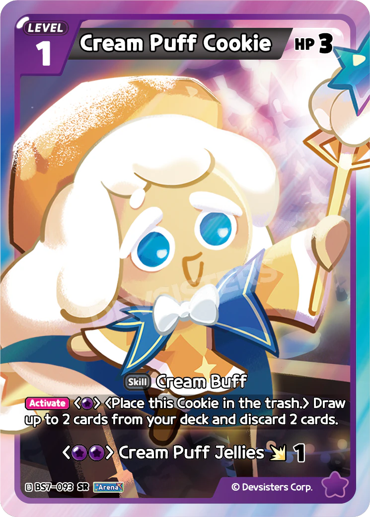 Image for Cream Puff Cookie (BS7-093) [Arena of Glory] - CookieRun: Braverse TCG