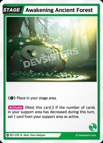 Awakening Ancient Forest (BS1-078) (U) [Brave Beginning]