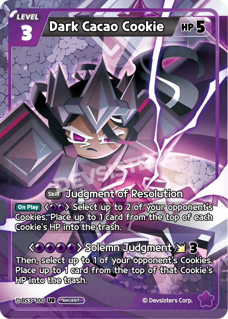 Dark Cacao Cookie (BS3-100) (UR) [Age of Heroes and Kingdoms]