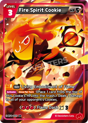 Fire Spirit Cookie (BS4-005) (UR) [Age of Heroes and Kingdoms]