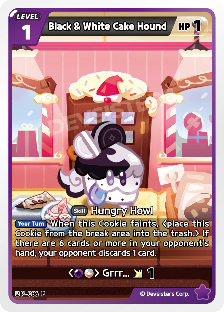 Image for Black & White Cake Hound (P-086) [Promotion Card] - CookieRun: Braverse TCG
