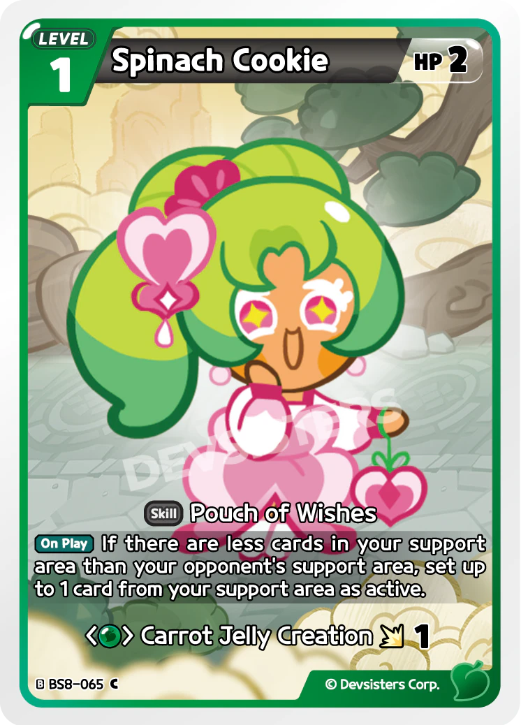Image for Spinach Cookie (BS8-065) [Land of Fire & Ruin, Realm of Apathy] - CookieRun: Braverse TCG