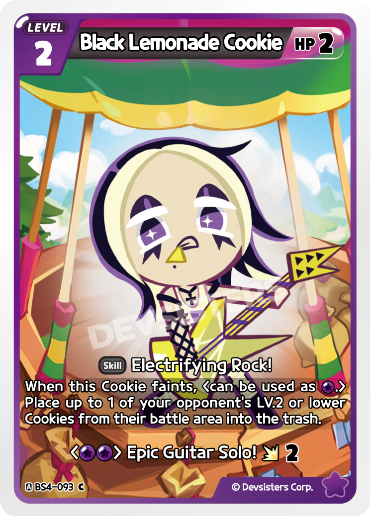 Image for Black Lemonade Cookie (BS4-093) [Age of Heroes and Kingdoms] - CookieRun: Braverse TCG
