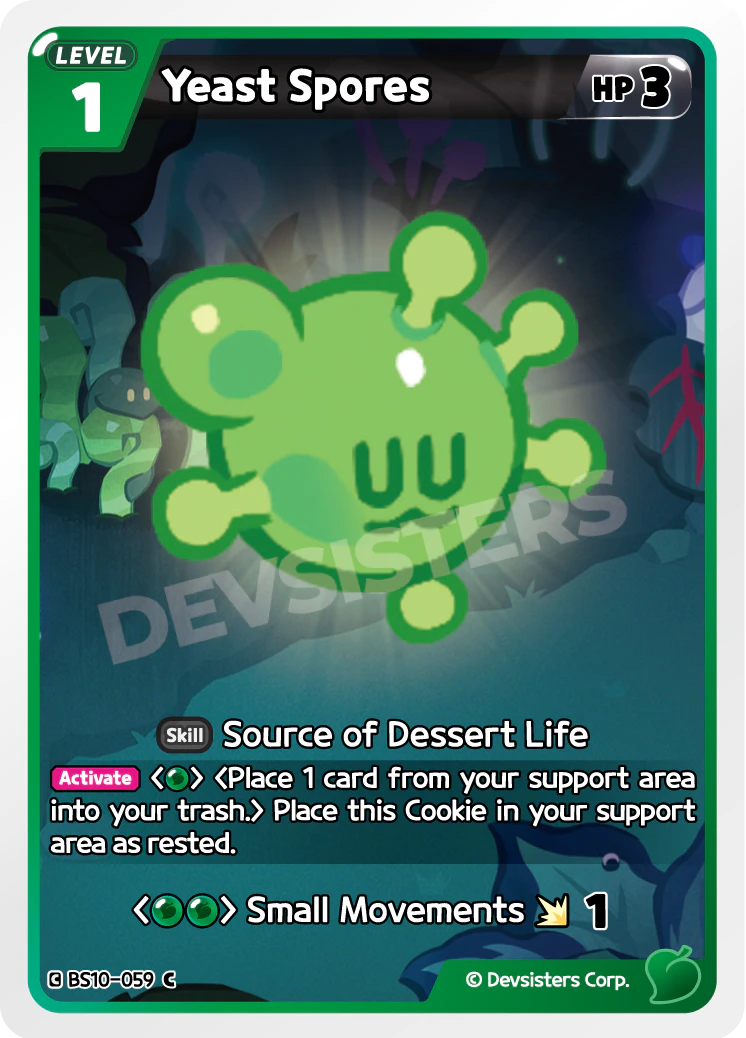 Image for Yeast Spores (BS10-059) [Paradise of Passion & Sloth / Catacombs of Silence] - CookieRun: Braverse TCG