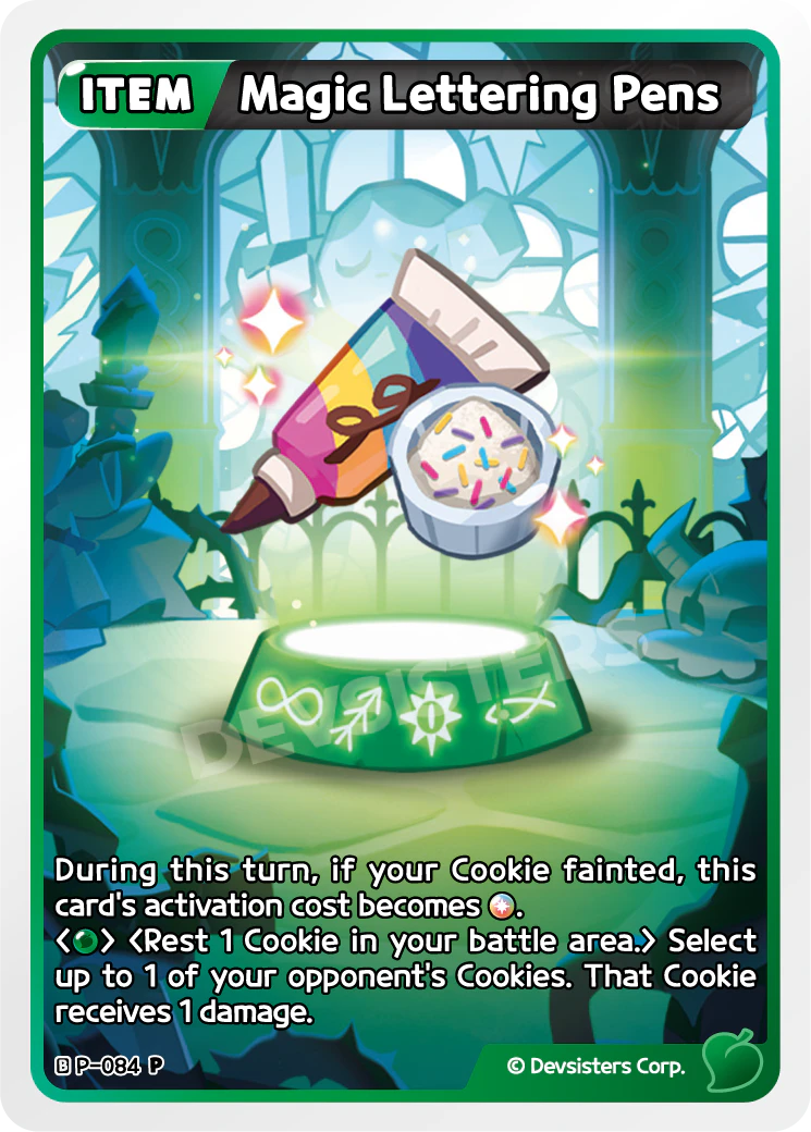 Image for Magic Lettering Pens (P-084) [Promotion Card] - CookieRun: Braverse TCG