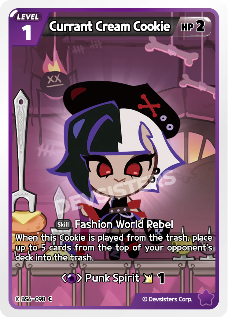 Image for Currant Cream Cookie (BS6-098) [Operation Timeguard] - CookieRun: Braverse TCG