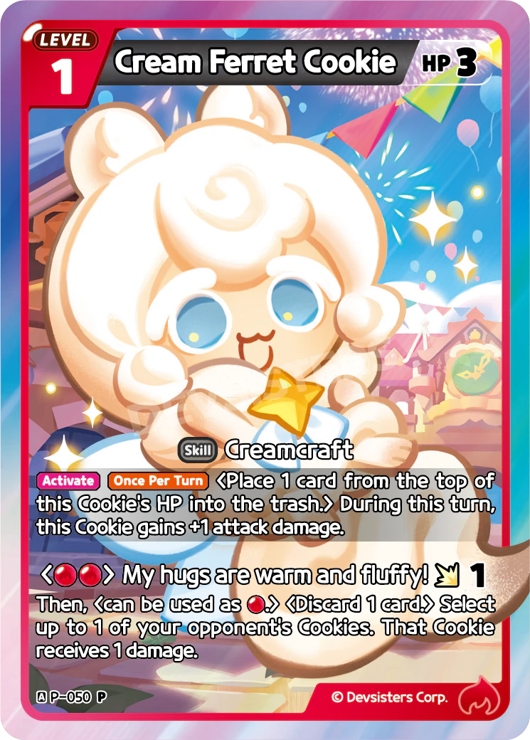 Image for Cream Ferret Cookie (P-050) [Promotion Card] - CookieRun: Braverse TCG