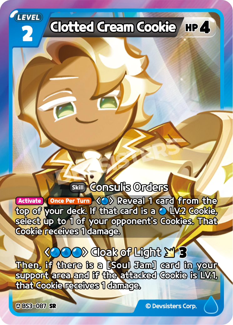 Image for Clotted Cream Cookie (BS3-087) [Age of Heroes and Kingdoms] - CookieRun: Braverse TCG