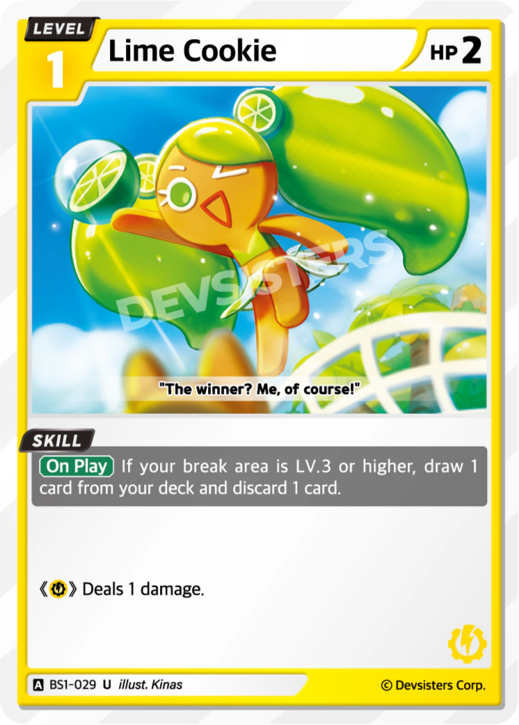 Image for Lime Cookie (BS1-029) [BRAVE BEGINNING] - CookieRun: Braverse TCG