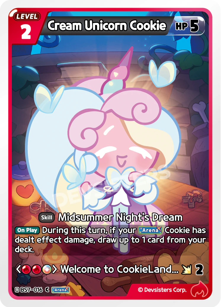 Image for Cream Unicorn Cookie (BS7-016) [Arena of Glory] - CookieRun: Braverse TCG