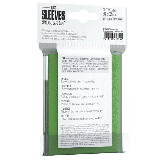 Just Sleeves: Standard 50ct Sleeves - (Green)