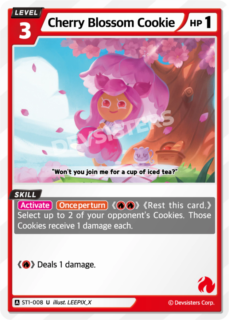 Image for Cherry Blossom Cookie (ST1-008) [Starter Deck RED] - CookieRun: Braverse TCG