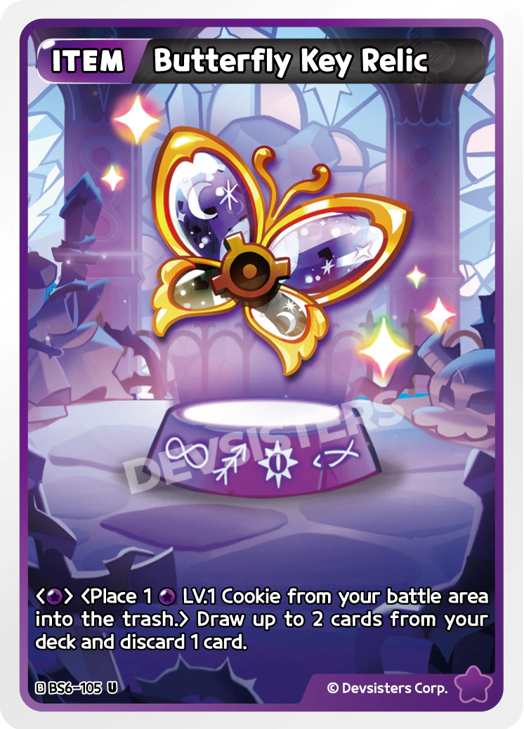 Image for Butterfly Key Relic (BS6-105) [Operation Timeguard] - CookieRun: Braverse TCG