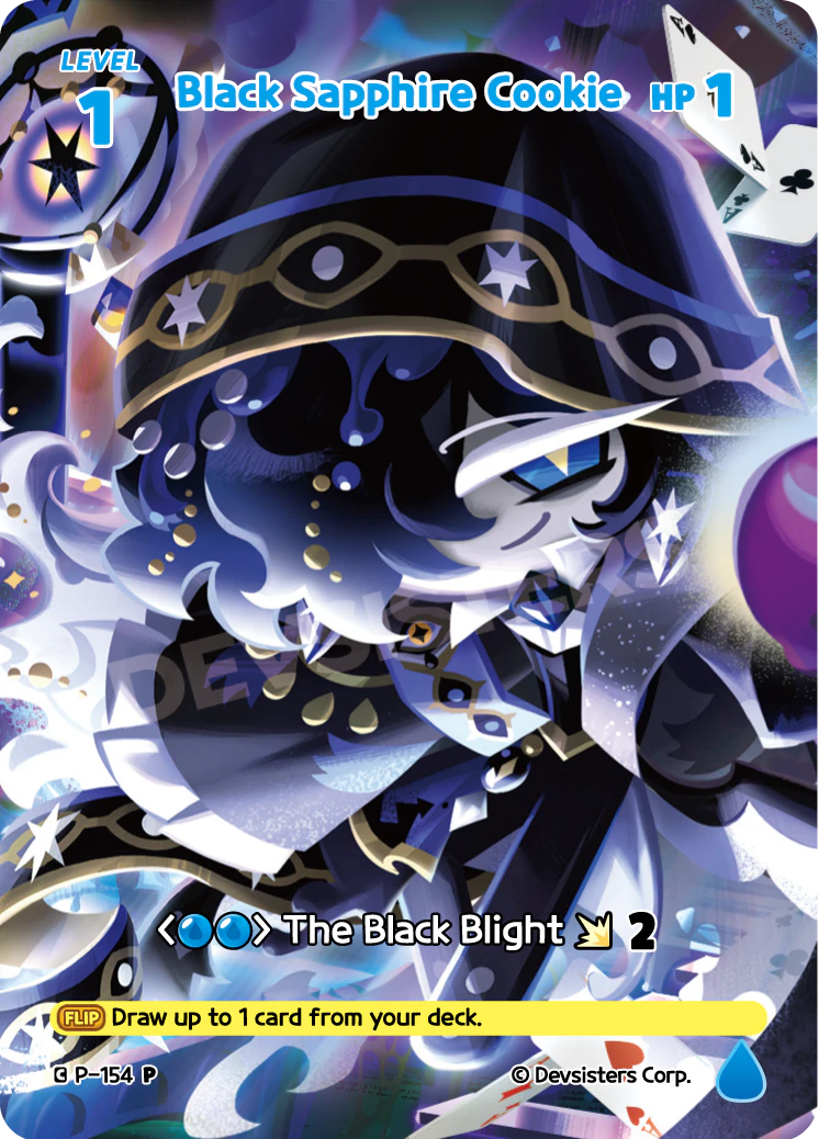 Image for Black Sapphire Cookie (P-154) [Ancient Scriptures Promotion Pack] - CookieRun: Braverse TCG
