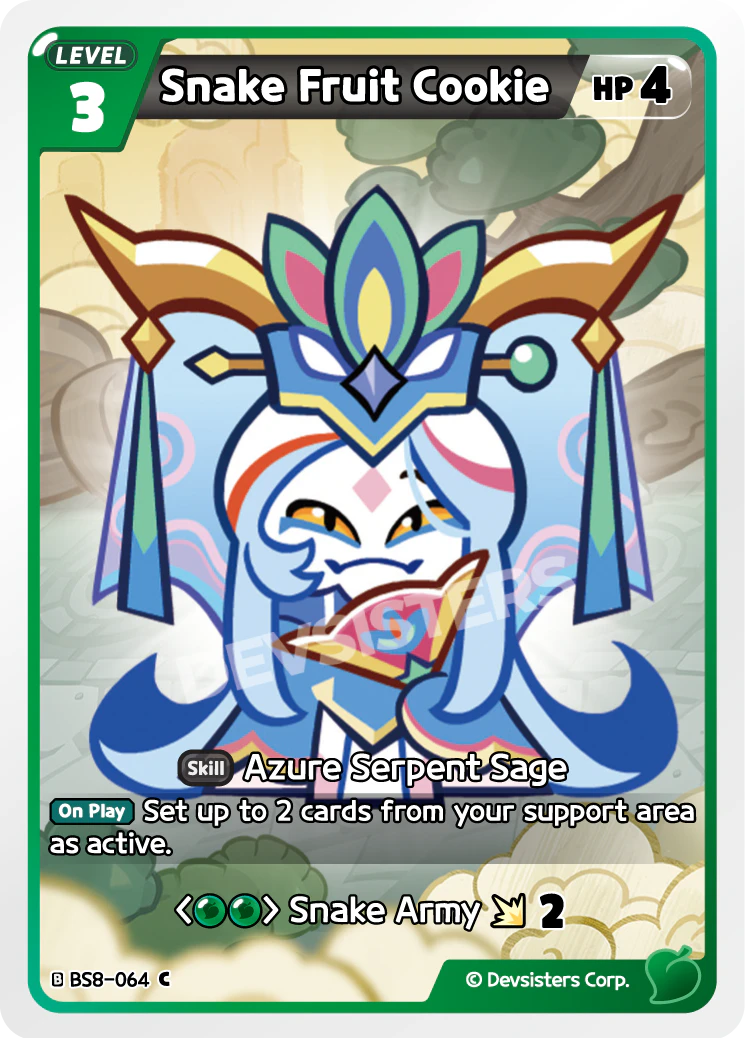 Image for Snake Fruit Cookie (BS8-064) [Land of Fire & Ruin, Realm of Apathy] - CookieRun: Braverse TCG