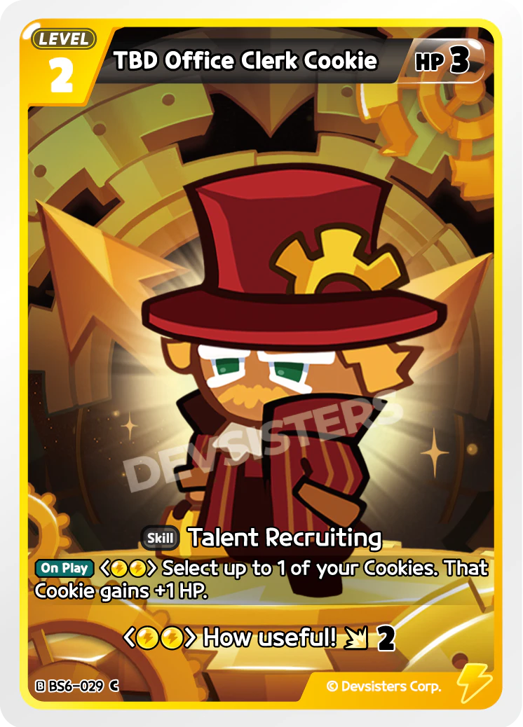 Image for TBD Office Clerk Cookie (BS6-029) [Operation Timeguard] - CookieRun: Braverse TCG