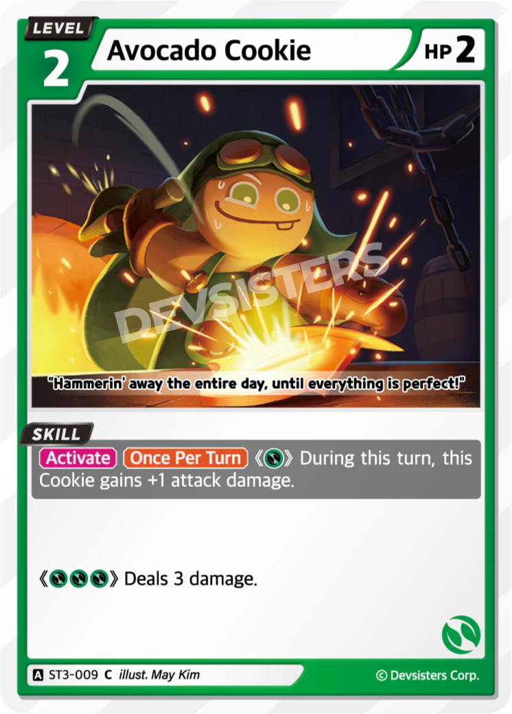 Image for Avocado Cookie (ST3-009) [Starter Deck GREEN] - CookieRun: Braverse TCG