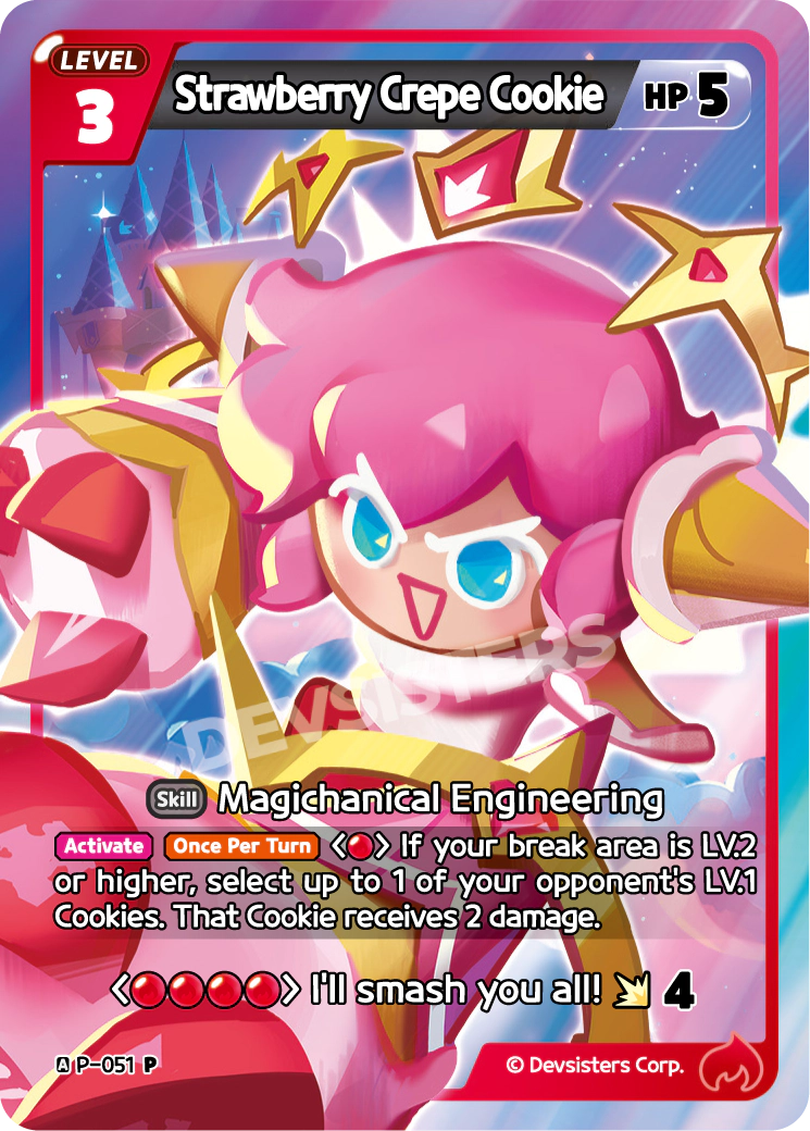 Image for Strawberry Crepe Cookie (P-051) [Promotion Card] - CookieRun: Braverse TCG
