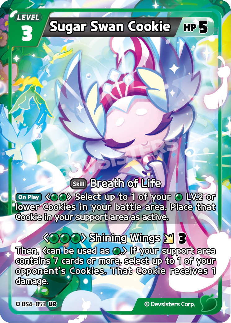Image for Sugar Swan Cookie (BS4-053) [Age of Heroes and Kingdoms] - CookieRun: Braverse TCG