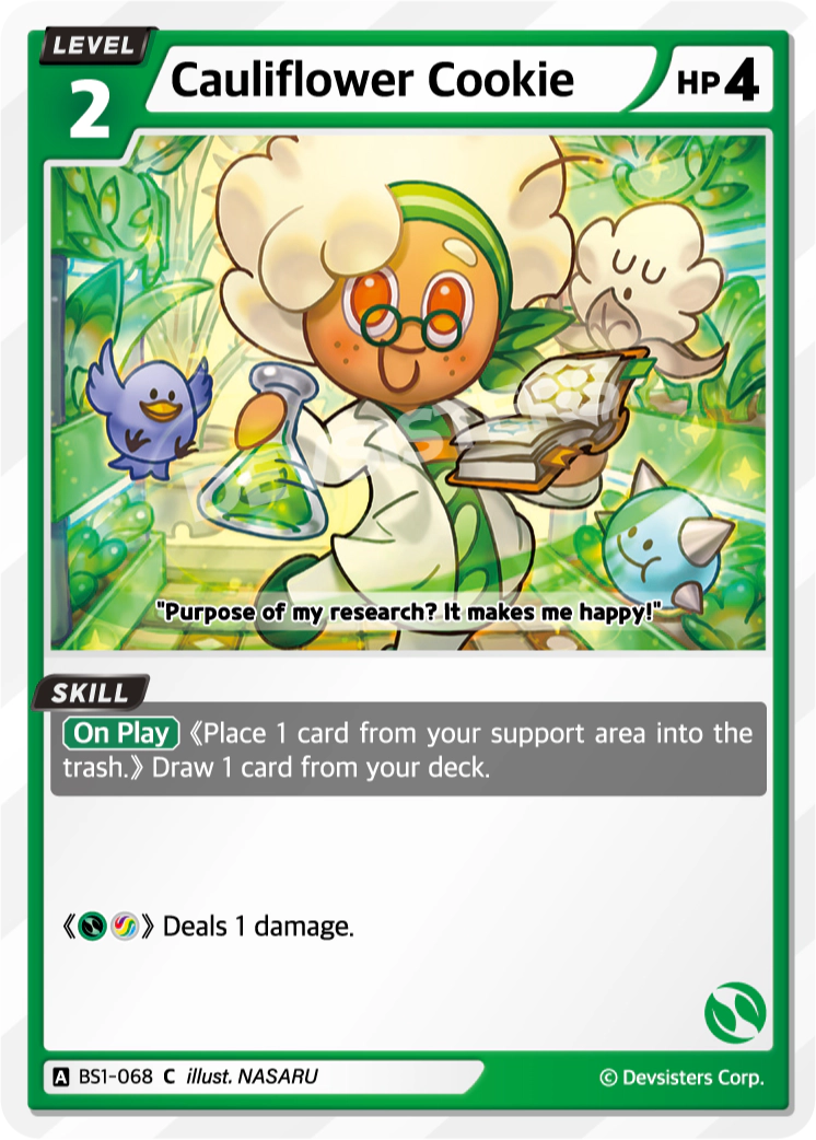 Image for Cauliflower Cookie (BS1-068) [BRAVE BEGINNING] - CookieRun: Braverse TCG