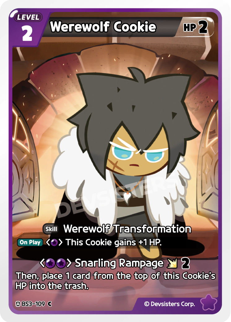 Image for Werewolf Cookie (BS3-109) [Age of Heroes and Kingdoms] - CookieRun: Braverse TCG