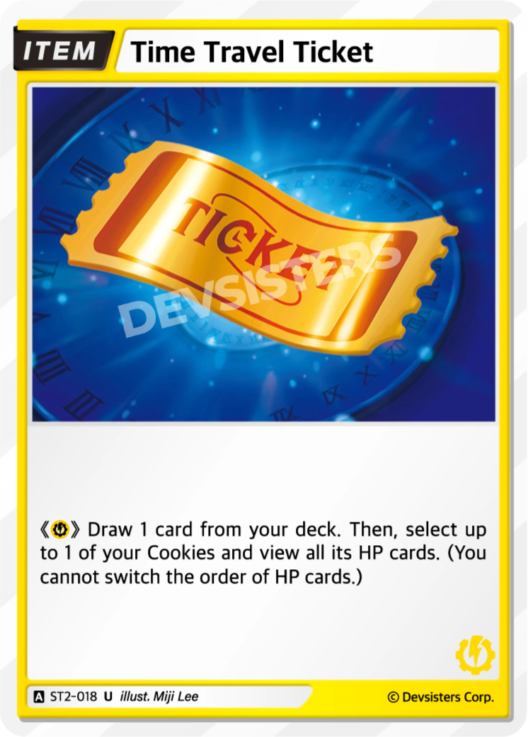 Image for Time Travel Ticket (ST2-018) [Starter Deck YELLOW] - CookieRun: Braverse TCG