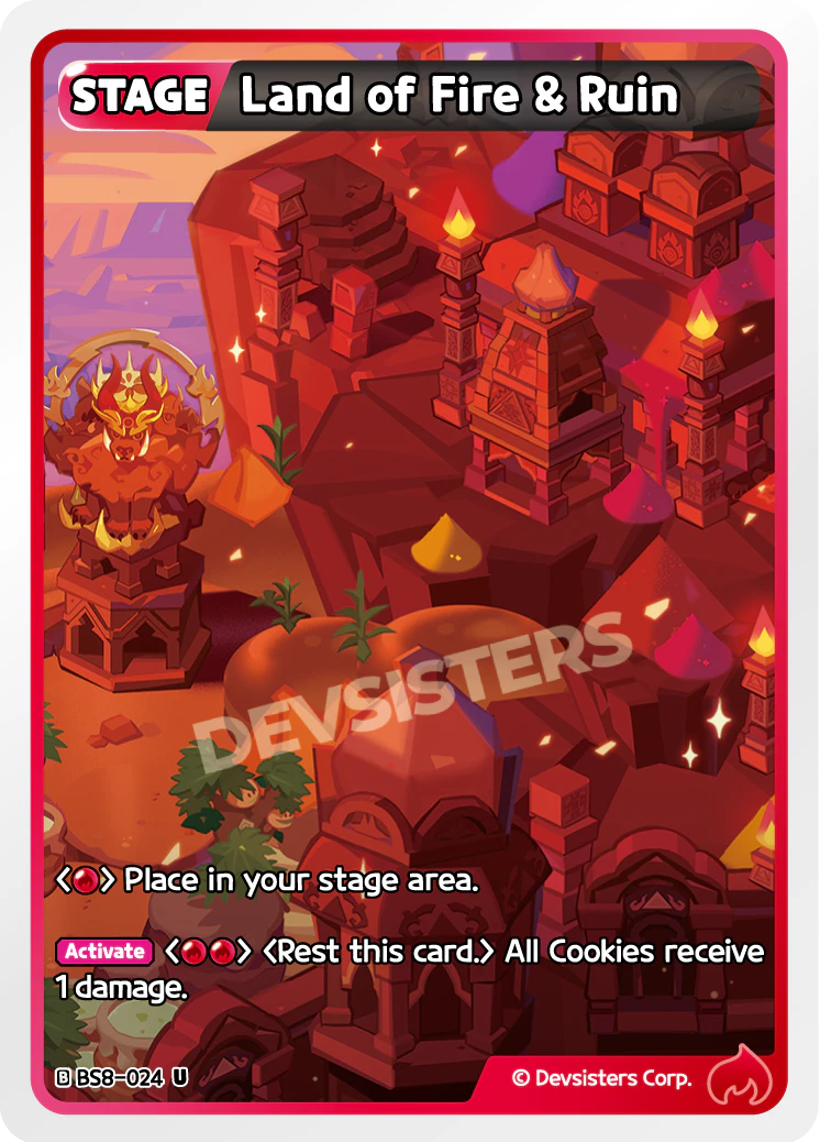 Image for Land of Fire & Ruin (BS8-024) [Land of Fire & Ruin, Realm of Apathy] - CookieRun: Braverse TCG