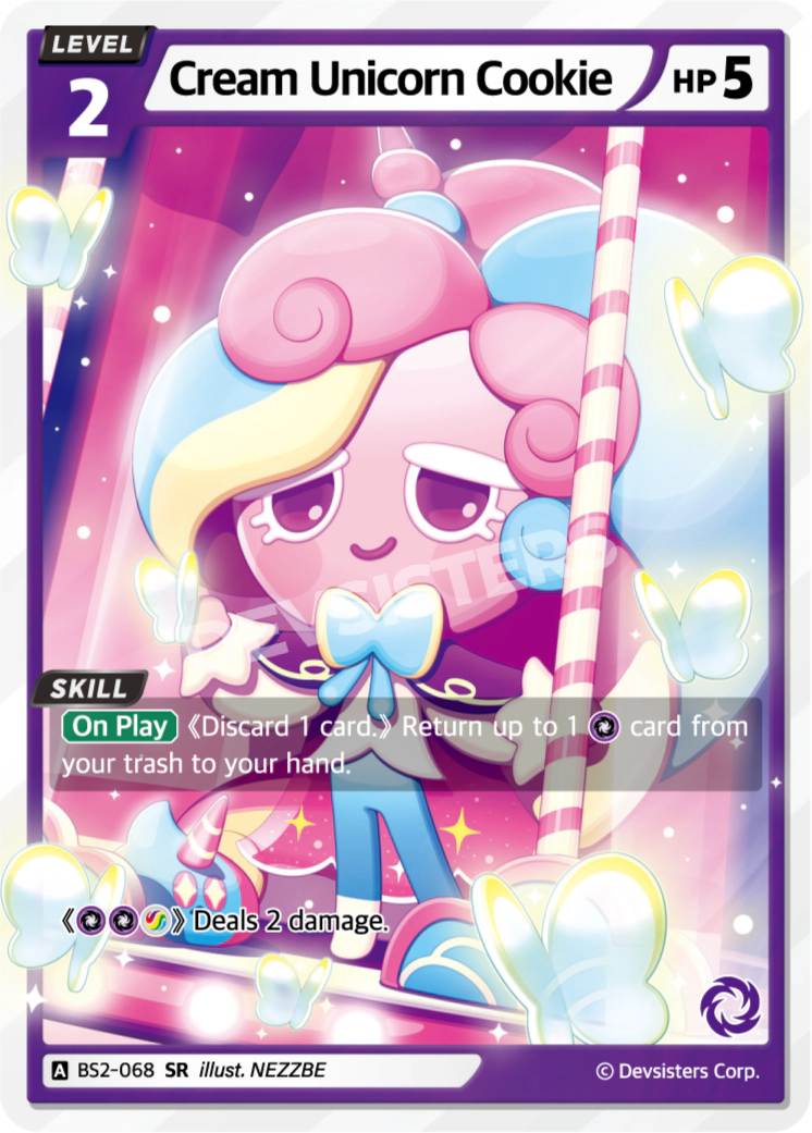 Image for Cream Unicorn Cookie (BS2-068) [BRAVE BEGINNING] - CookieRun: Braverse TCG
