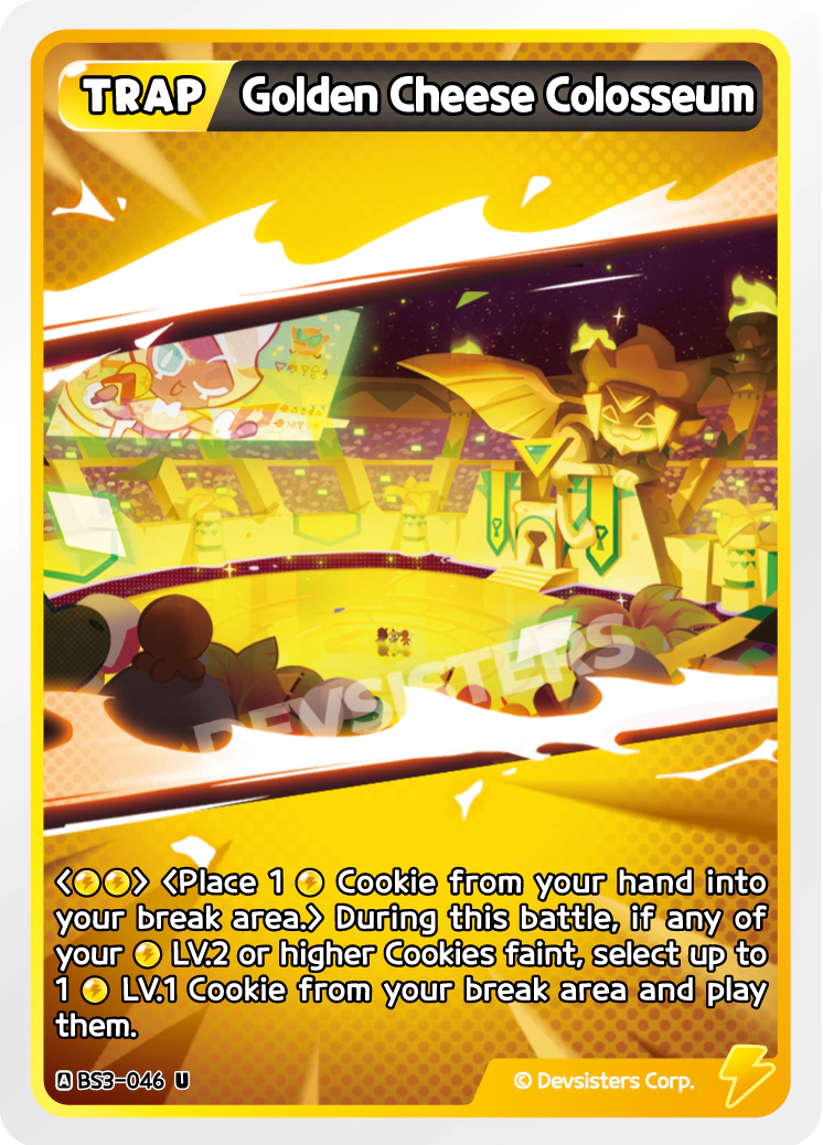 Image for Golden Cheese Colosseum (BS3-046) [Age of Heroes and Kingdoms] - CookieRun: Braverse TCG
