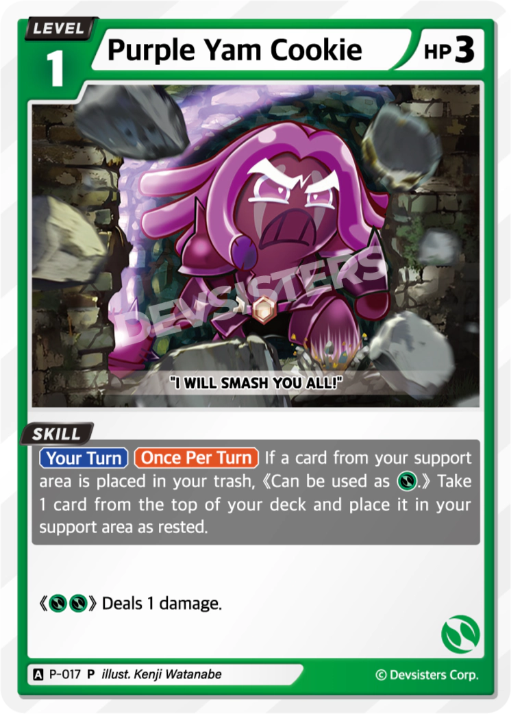 Image for Purple Yam Cookie (P-017) [Promotion Card] - CookieRun: Braverse TCG