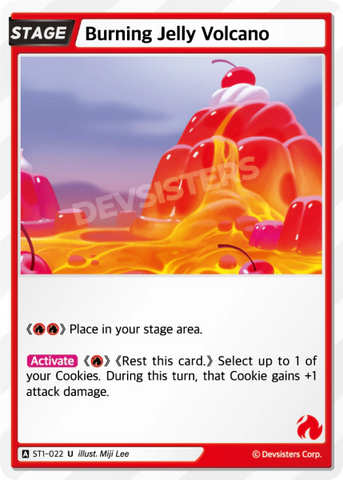 Burning Jelly Volcano (ST1-022) (U) [Starter Deck]