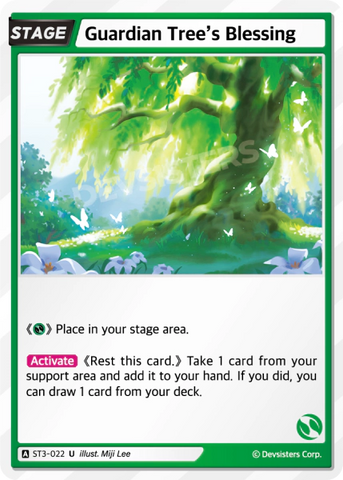 Guardian Tree’s Blessing (ST3-022) (U) [Starter Deck]