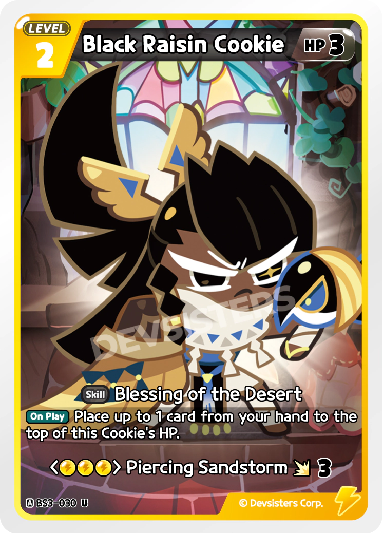 Image for Black Raisin Cookie (BS3-030) [Age of Heroes and Kingdoms] - CookieRun: Braverse TCG