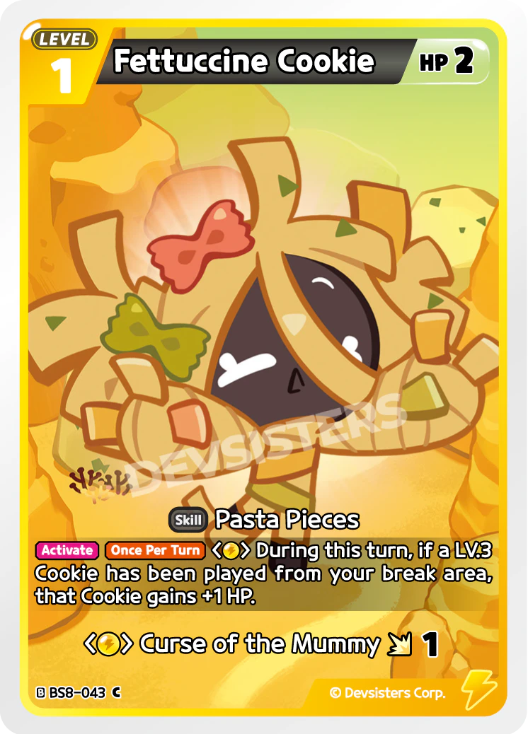 Image for Fettuccine Cookie (BS8-043) [Land of Fire & Ruin, Realm of Apathy] - CookieRun: Braverse TCG