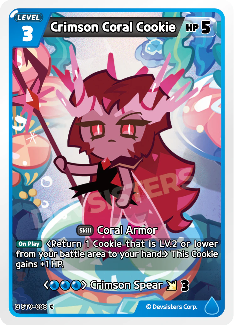 Image for Crimson Coral Cookie (ST9-008) [Seas of Fate] - CookieRun: Braverse TCG