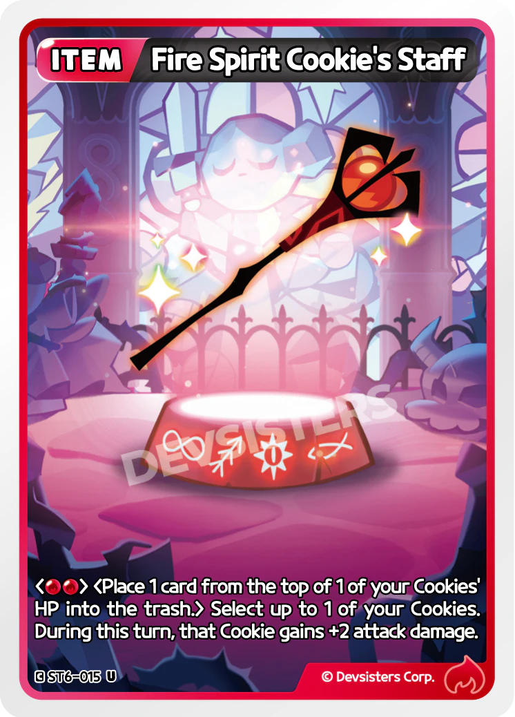 Image for Fire Spirit Cookie's Staff (ST6-015) [Flames of Immortality] - CookieRun: Braverse TCG