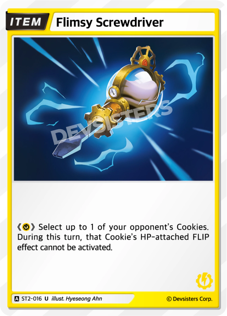 Image for Flimsy Screwdriver (ST2-016) [Starter Deck YELLOW] - CookieRun: Braverse TCG