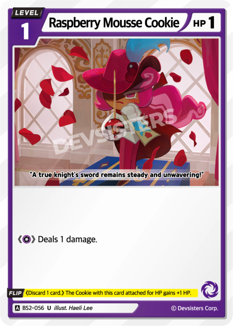 Image for Raspberry Mousse Cookie (BS2-056) [BRAVE BEGINNING] - CookieRun: Braverse TCG