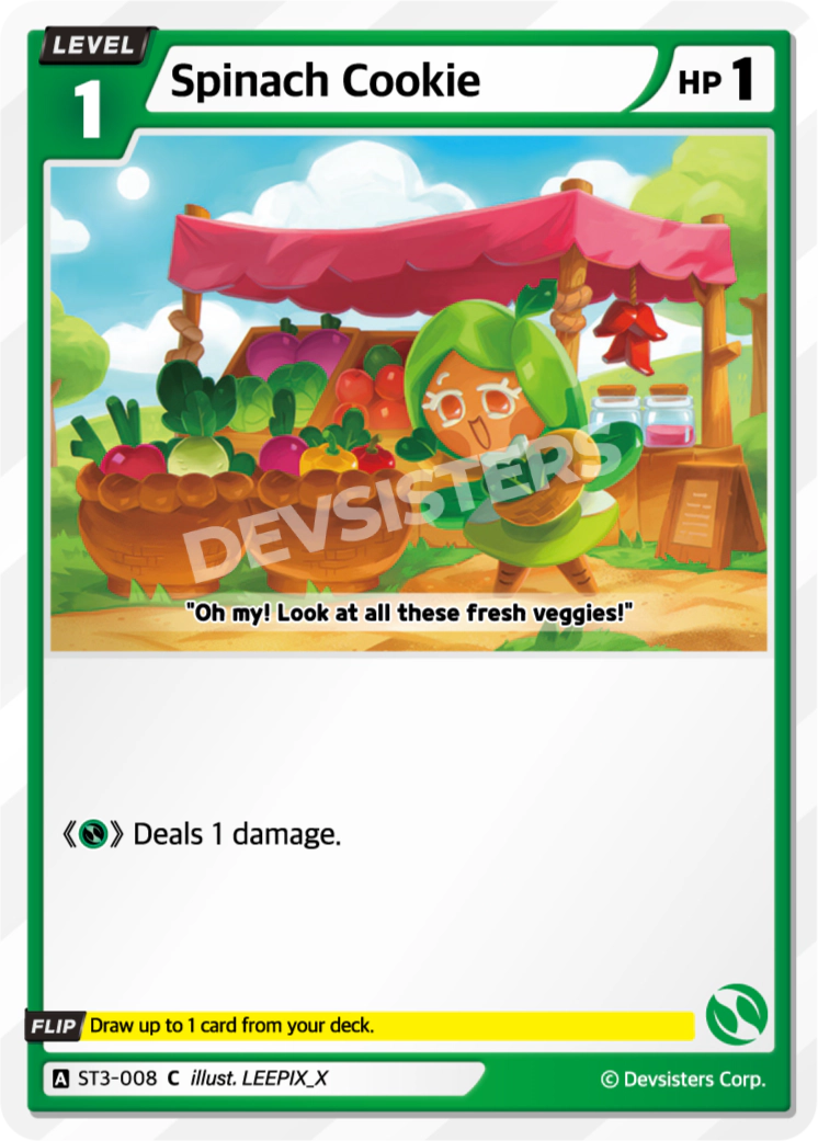 Image for Spinach Cookie (ST3-008) [Starter Deck GREEN] - CookieRun: Braverse TCG