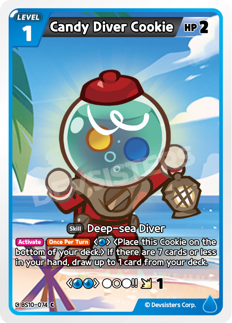Image for Candy Diver Cookie (BS10-074) [Paradise of Passion & Sloth / Catacombs of Silence] - CookieRun: Braverse TCG
