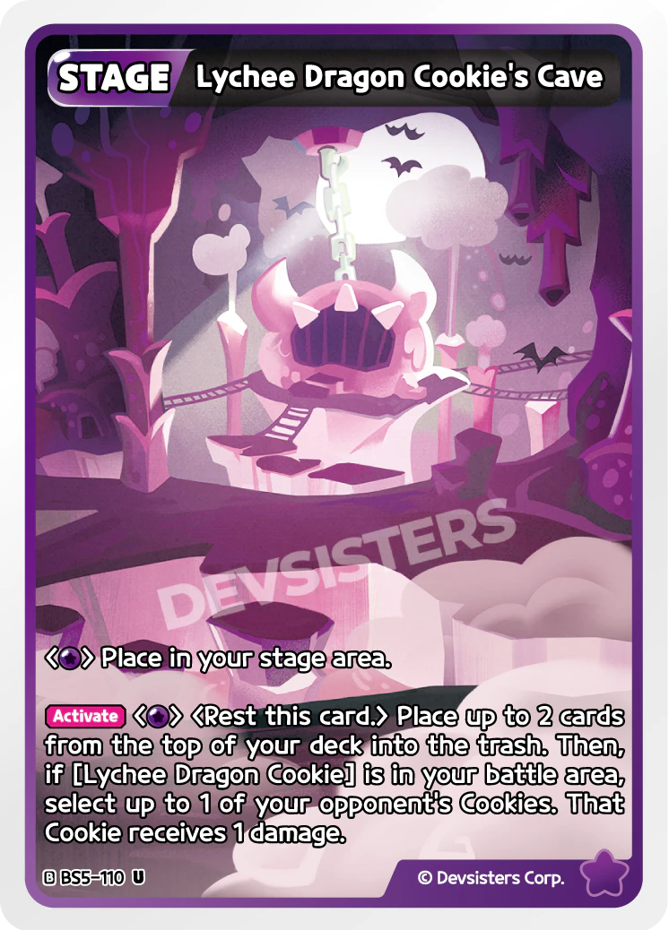 Image for Lychee Dragon Cookie's Cave (BS5-110) [Operation Timeguard] - CookieRun: Braverse TCG
