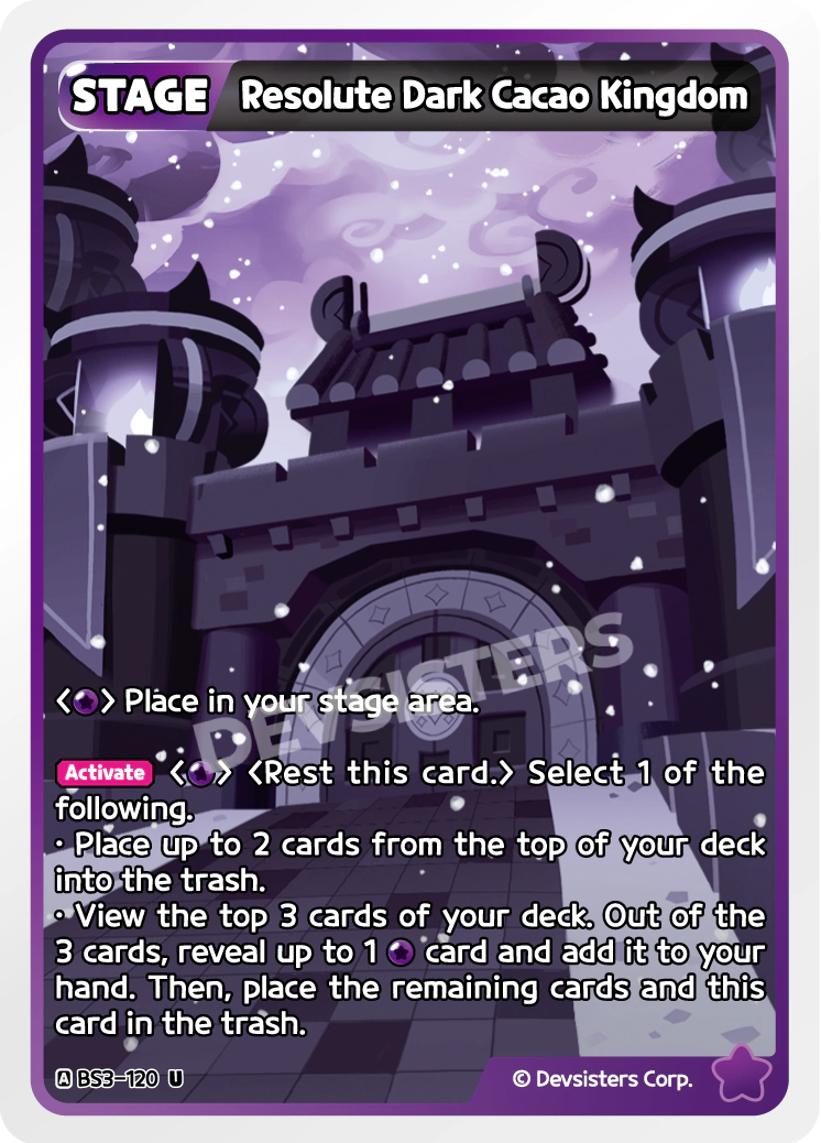 Image for Resolute Dark Cacao Kingdom (BS3-120) [Age of Heroes and Kingdoms] - CookieRun: Braverse TCG