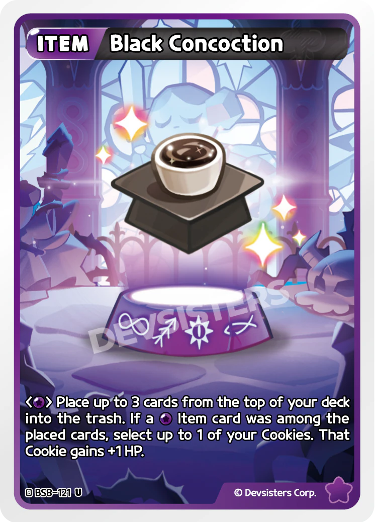 Image for Black Concoction (BS8-121) [Land of Fire & Ruin, Realm of Apathy] - CookieRun: Braverse TCG