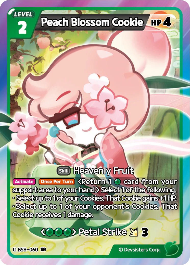 Image for Peach Blossom Cookie (BS8-060) [Land of Fire & Ruin, Realm of Apathy] - CookieRun: Braverse TCG