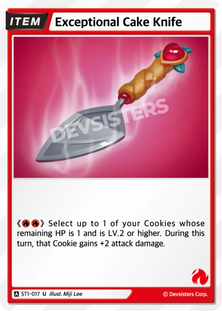 Image for Exceptional Cake Knife (ST1-017) [Starter Deck RED] - CookieRun: Braverse TCG