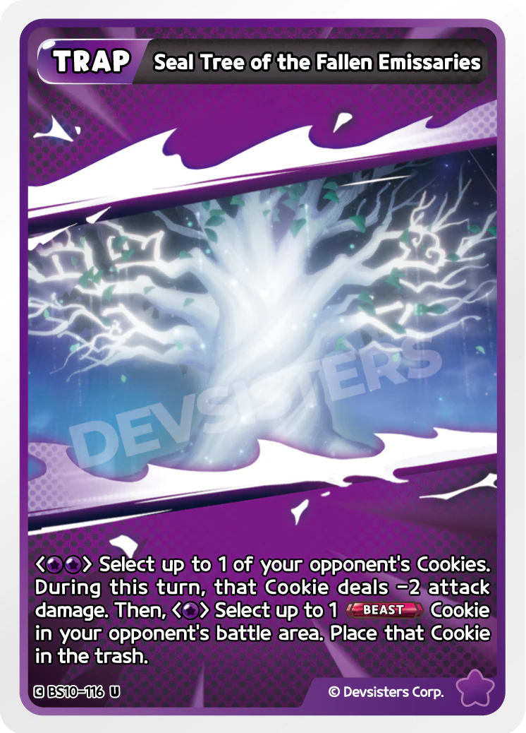 Image for Seal Tree of the Fallen Emissaries (BS10-116) [Paradise of Passion & Sloth / Catacombs of Silence] - CookieRun: Braverse TCG