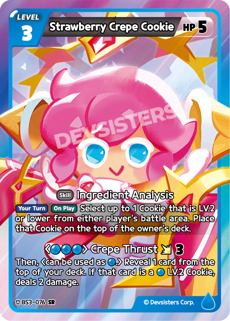 Image for Strawberry Crepe Cookie (BS3-076) [Age of Heroes and Kingdoms] - CookieRun: Braverse TCG
