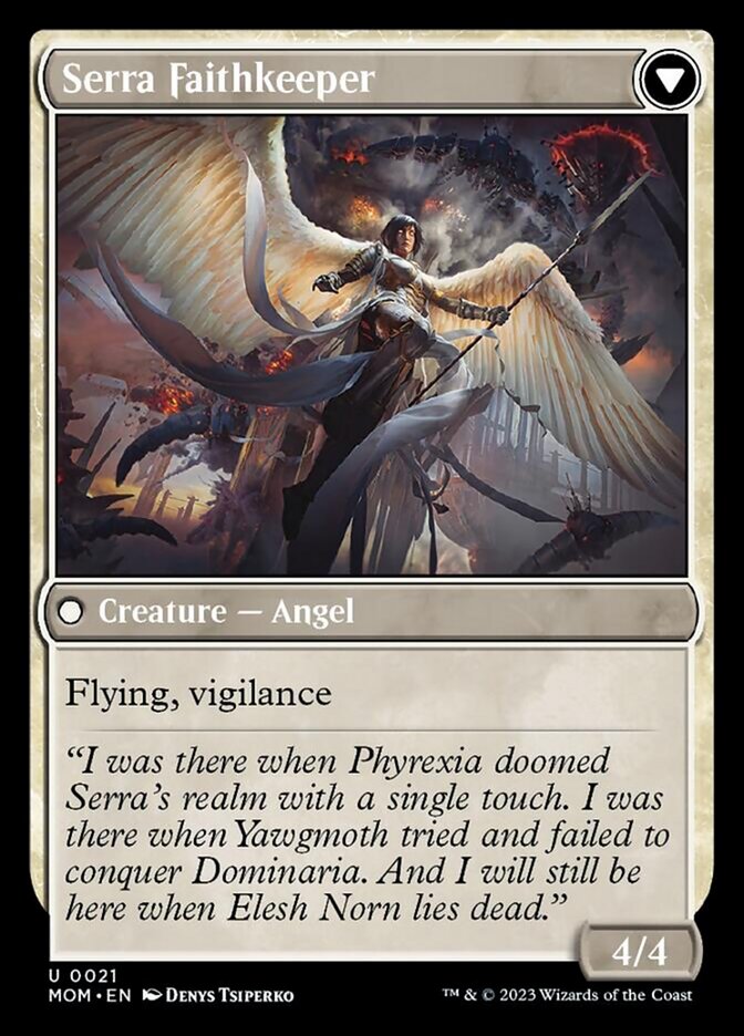 serra cards mtg Serra's Guardian damage that would reduce your life total to less than 1 reduces it to 1 instead Serra Avatar Dominaria Remastered
