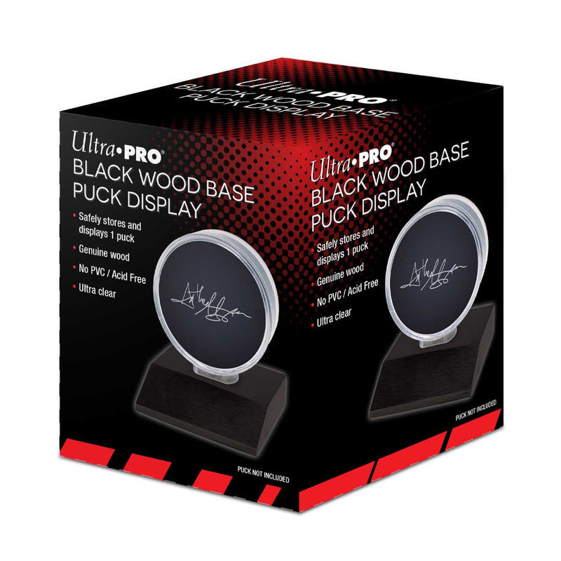 Ultra PRO: Display - Hockey Puck Wood Base (Black)